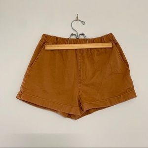 Rust High Waisted Elastic Shorts